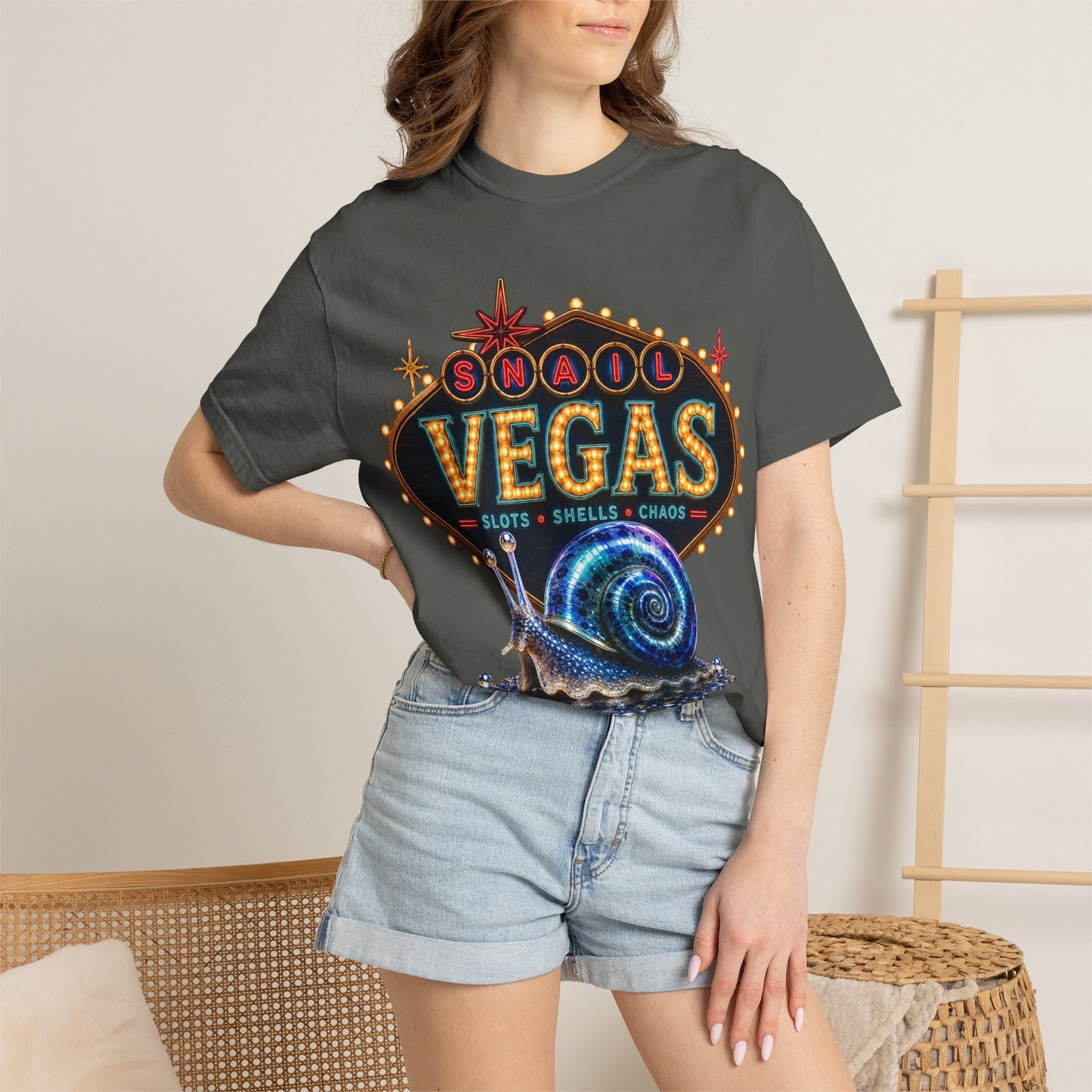 Snail Vegas Comfort Colors Tee 🎰🐌✨