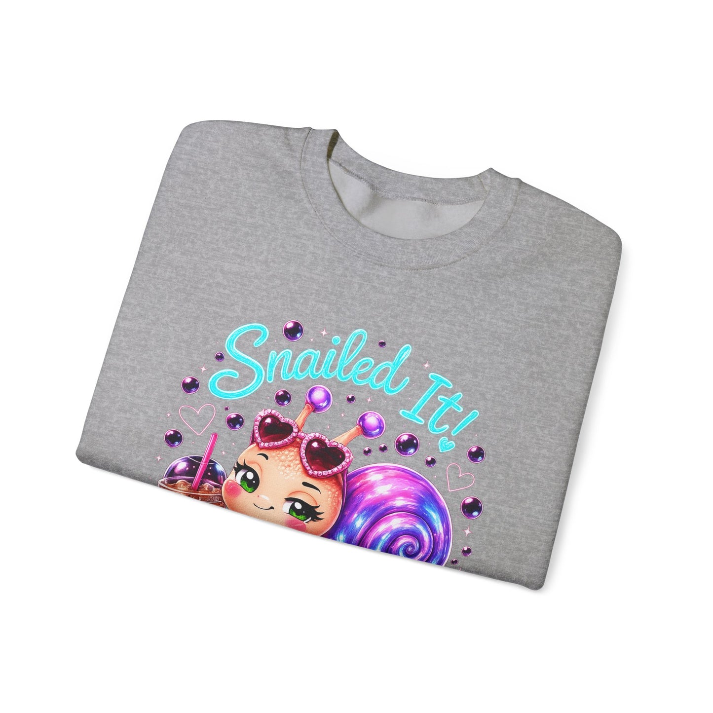 Snailed It! Cute Snail Crewneck Sweatshirt | Velvet Chaos