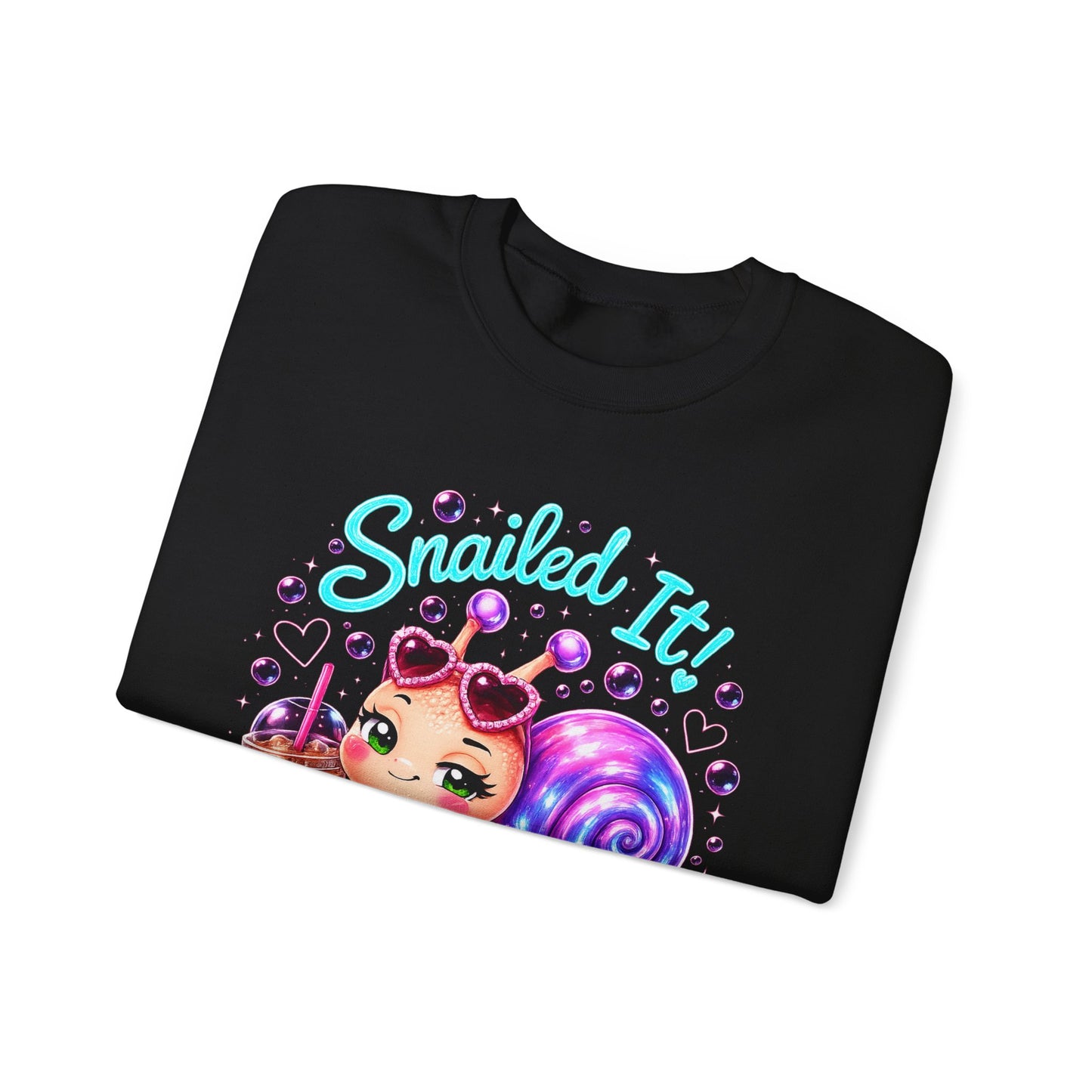 Snailed It! Cute Snail Crewneck Sweatshirt | Velvet Chaos