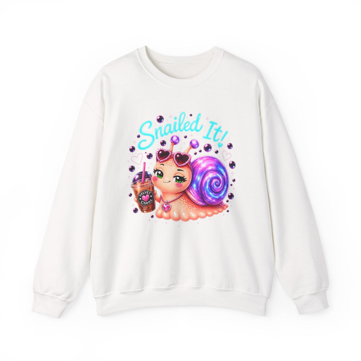 Snailed It! Cute Snail Crewneck Sweatshirt | Velvet Chaos