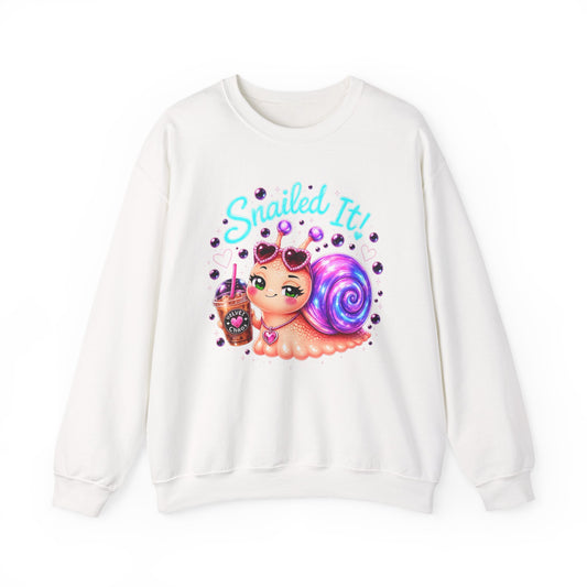 Snailed It! Cute Snail Crewneck Sweatshirt | Velvet Chaos