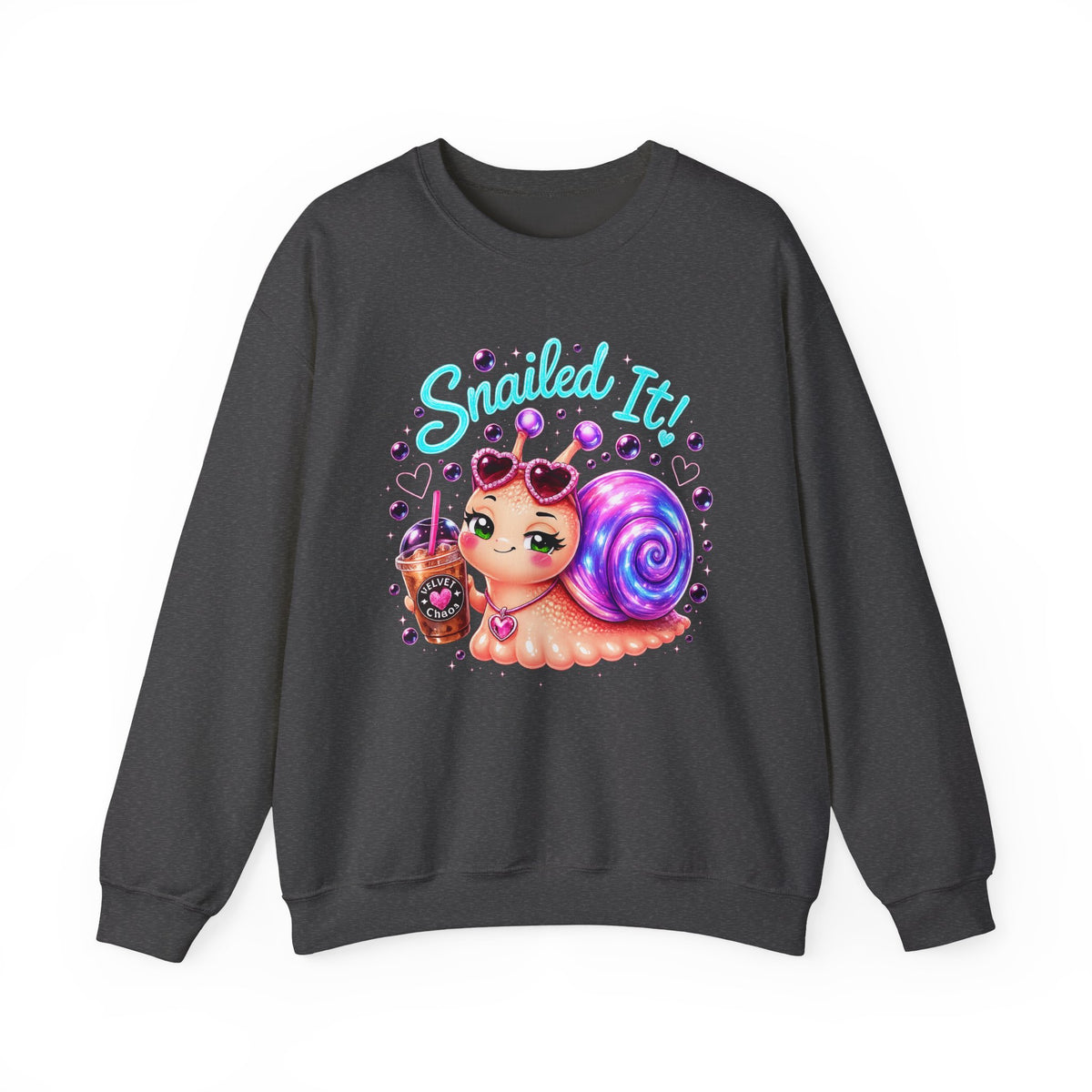 Snailed It! Cute Snail Crewneck Sweatshirt | Velvet Chaos