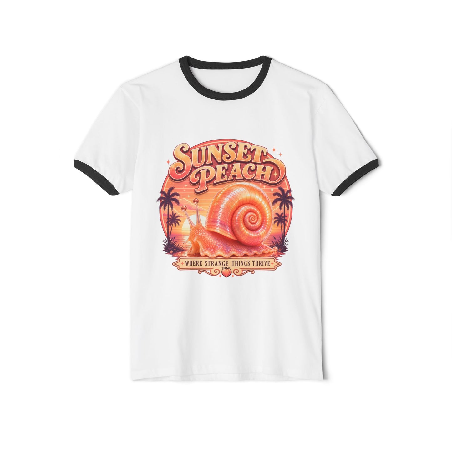 Sunset Peach Ringer Tee