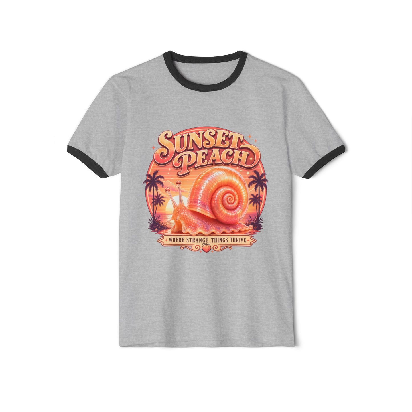 Sunset Peach Ringer Tee