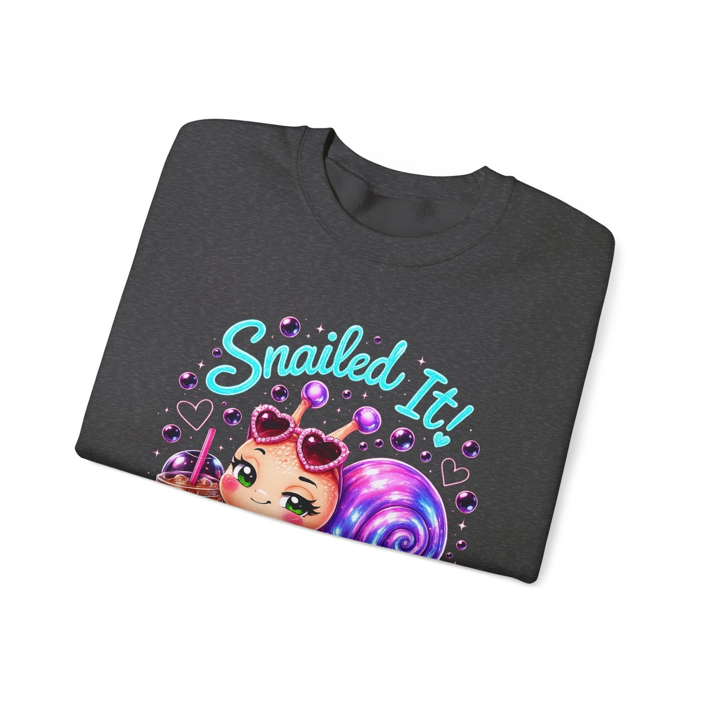 Snailed It! Cute Snail Crewneck Sweatshirt | Velvet Chaos