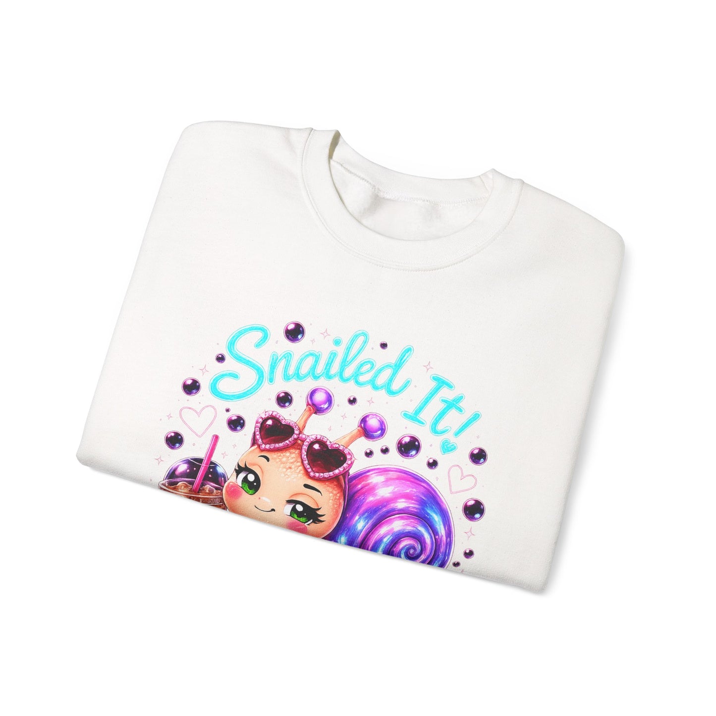 Snailed It! Cute Snail Crewneck Sweatshirt | Velvet Chaos
