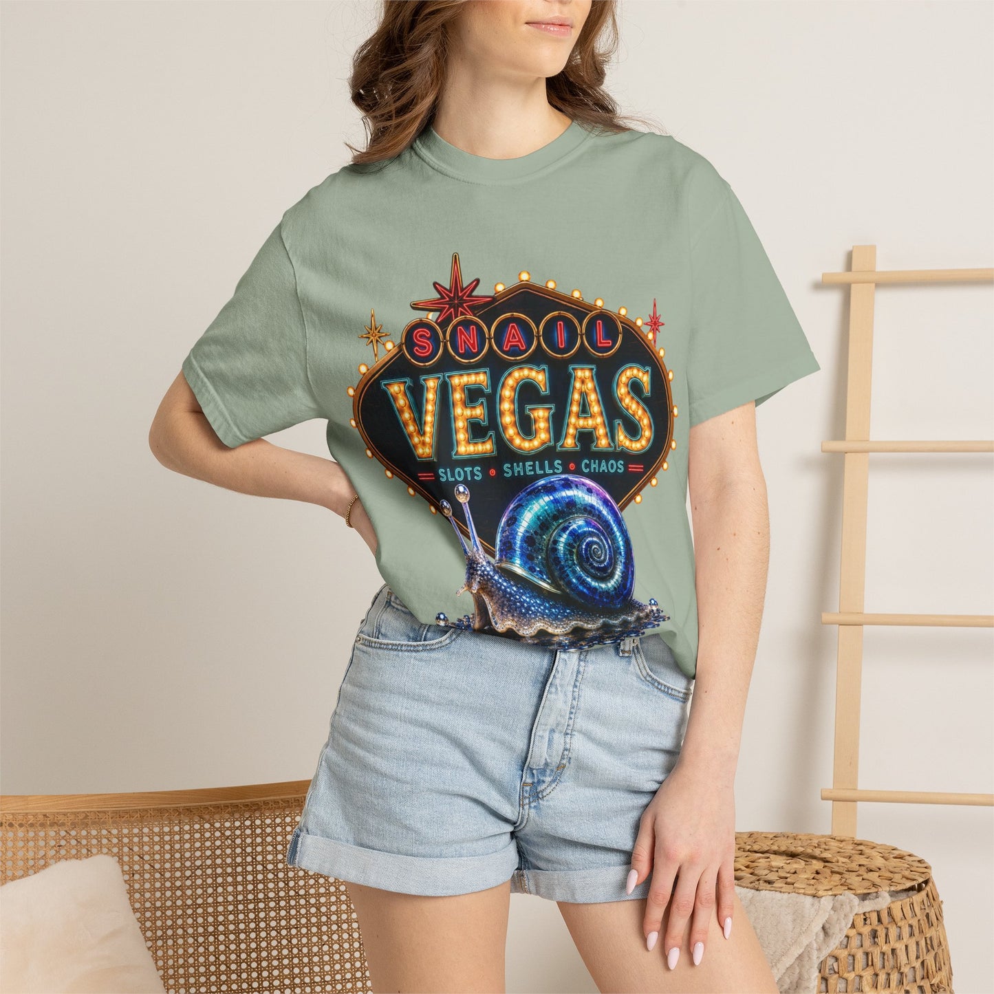 Snail Vegas Comfort Colors Tee 🎰🐌✨