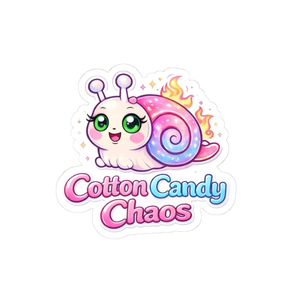 Cotton Candy Chaos Snail Line Sticker
