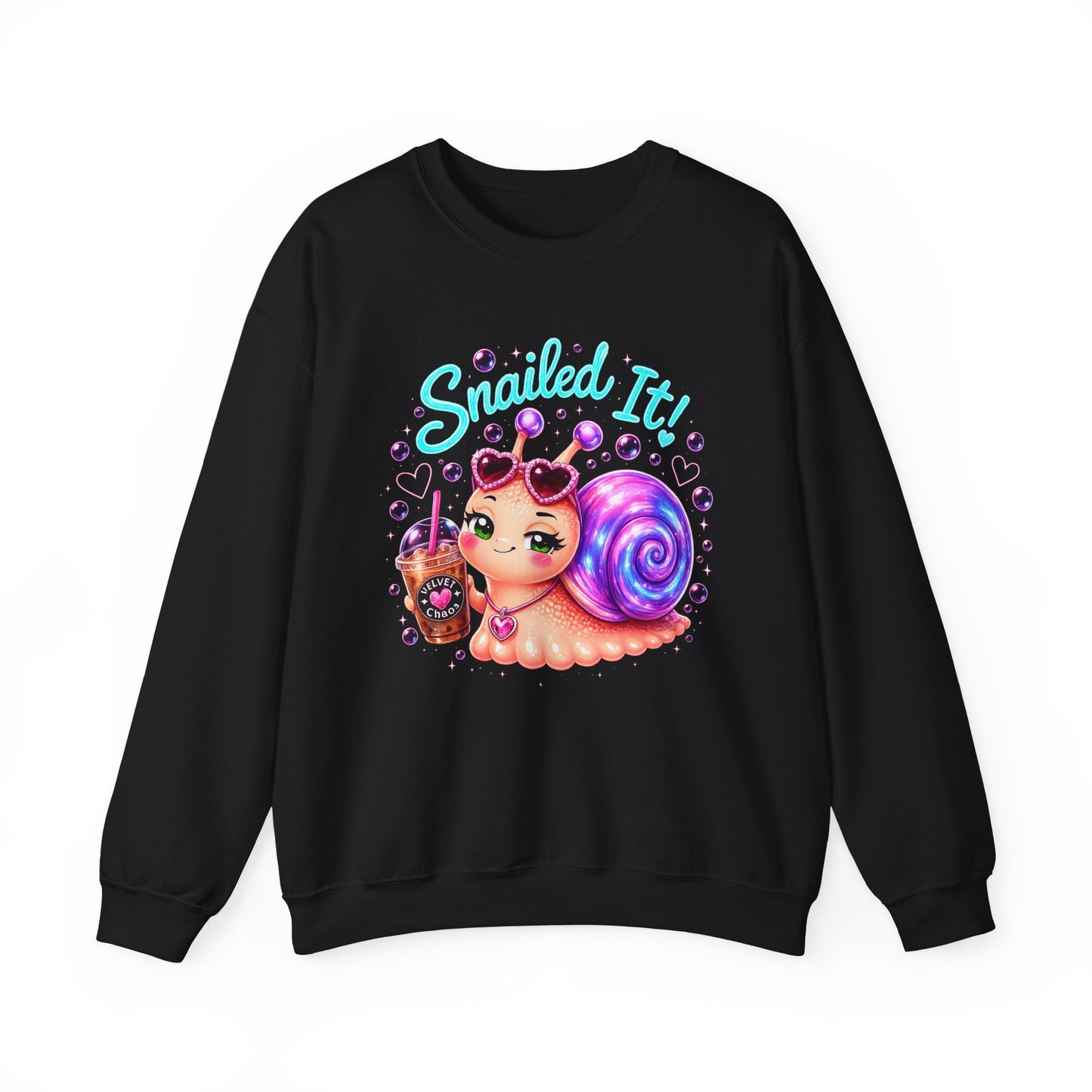 Snailed It! Cute Snail Crewneck Sweatshirt | Velvet Chaos