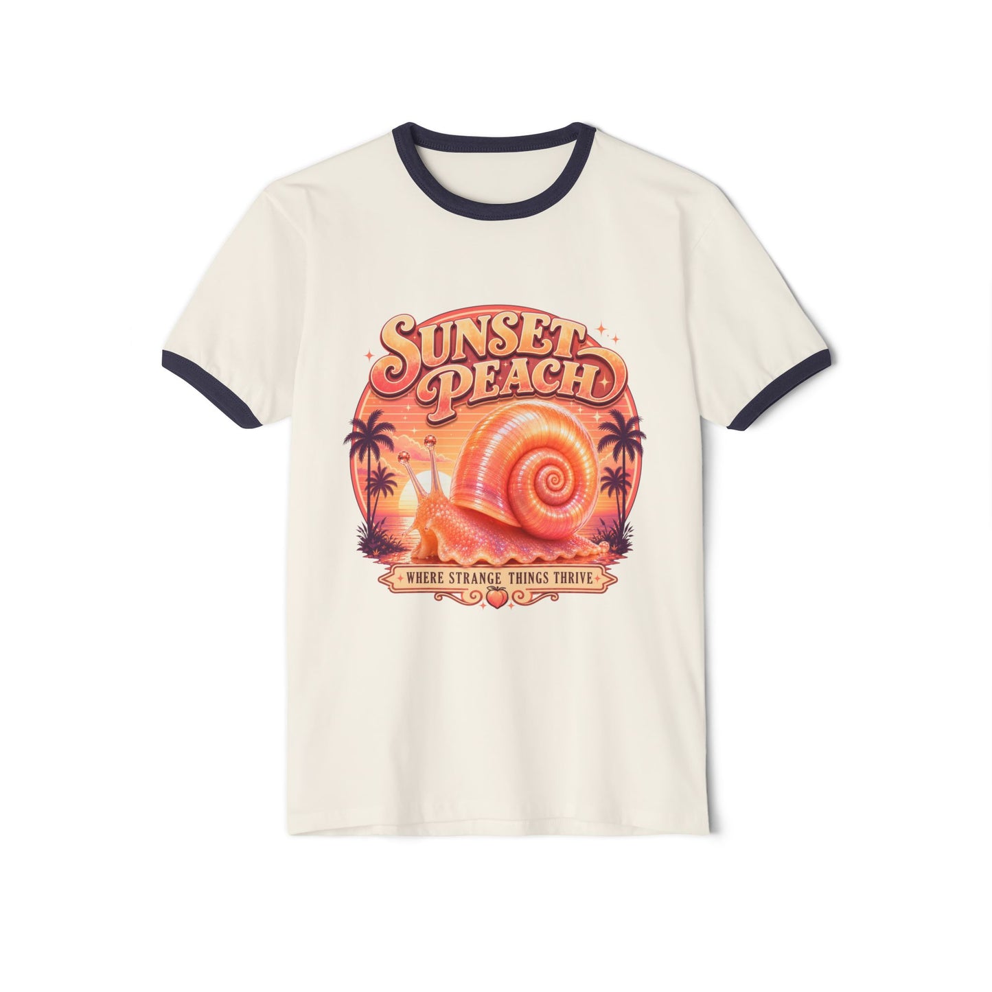 Sunset Peach Ringer Tee