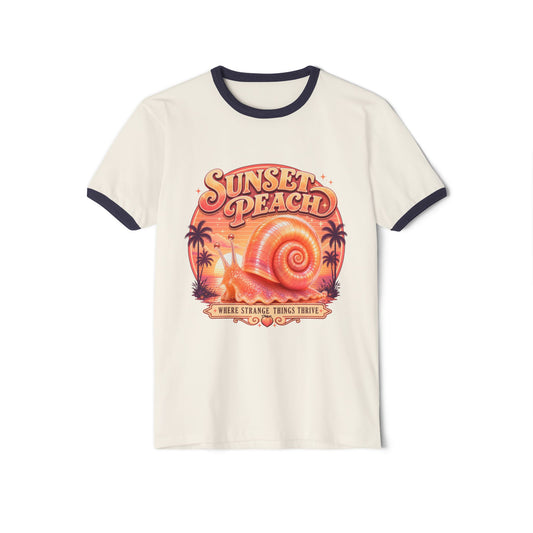 Sunset Peach Ringer Tee
