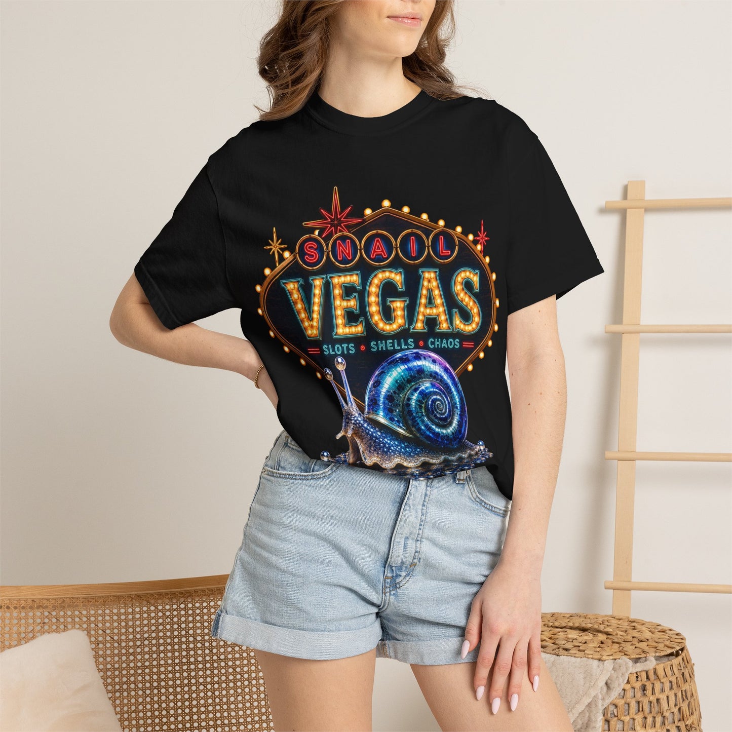 Snail Vegas Comfort Colors Tee 🎰🐌✨