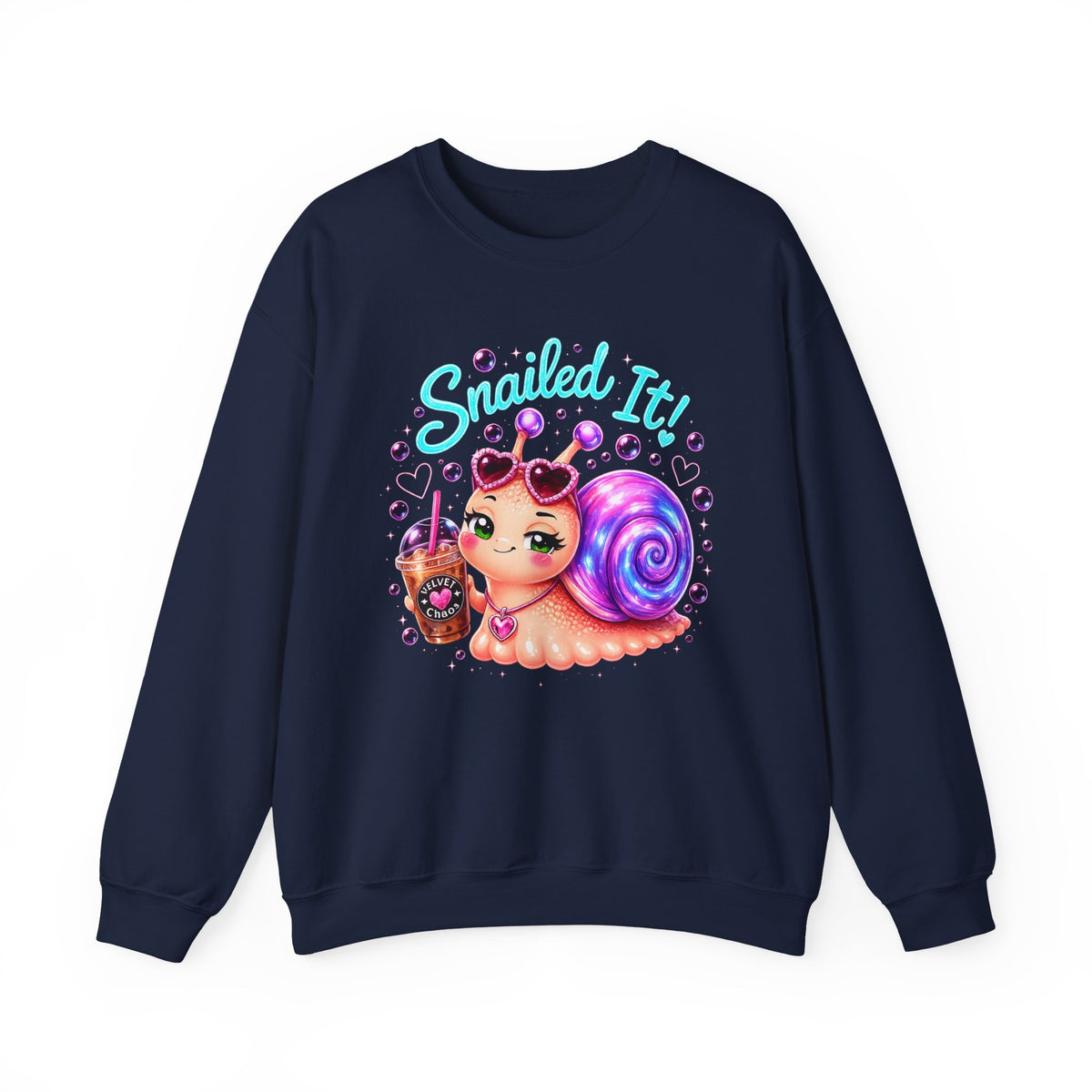 Snailed It! Cute Snail Crewneck Sweatshirt | Velvet Chaos