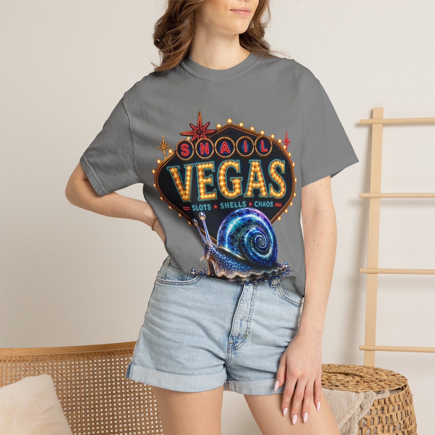 Snail Vegas Comfort Colors Tee 🎰🐌✨
