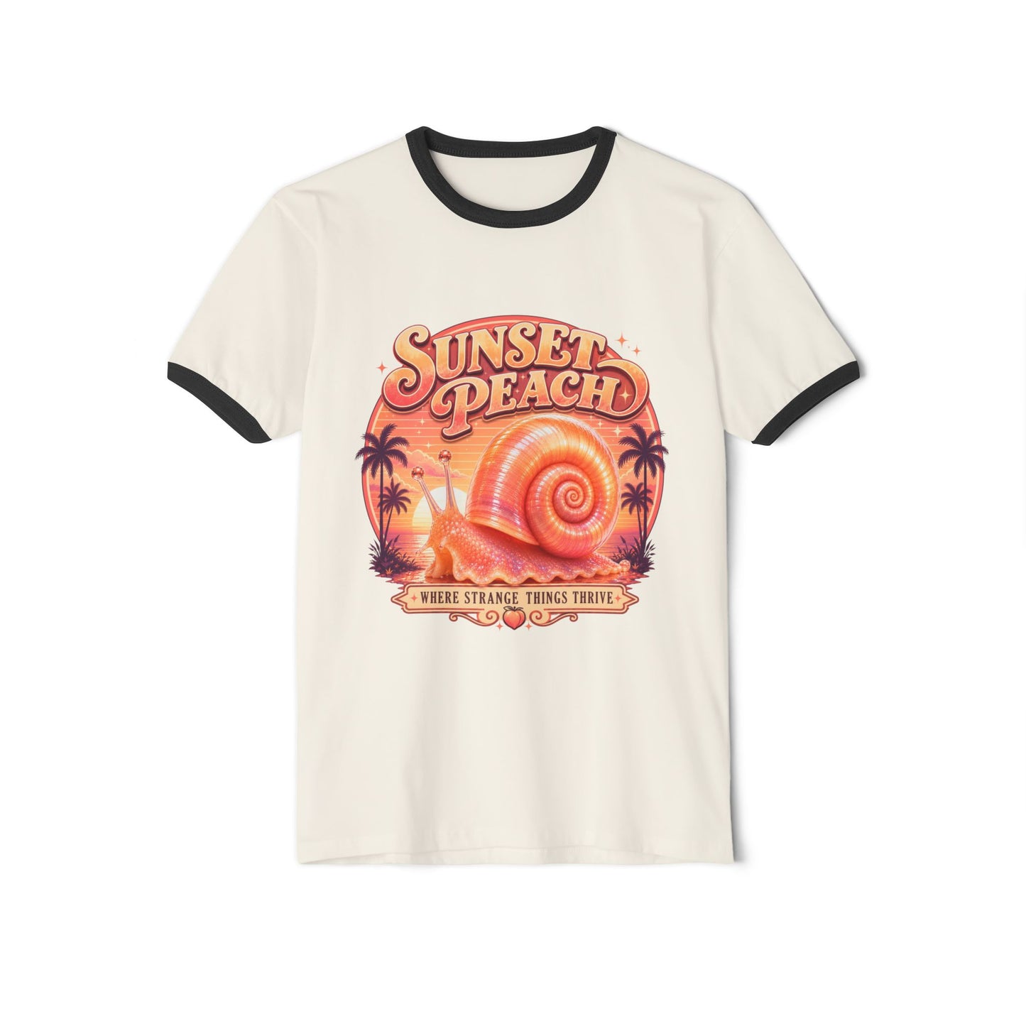Sunset Peach Ringer Tee