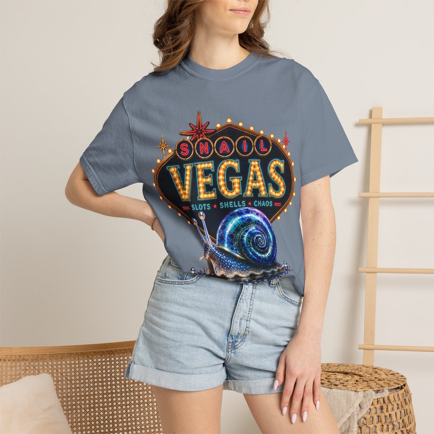 Snail Vegas Comfort Colors Tee 🎰🐌✨