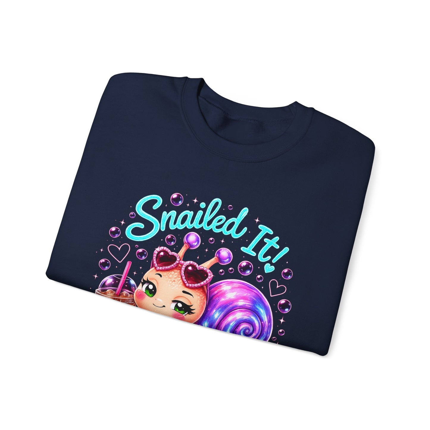 Snailed It! Cute Snail Crewneck Sweatshirt | Velvet Chaos