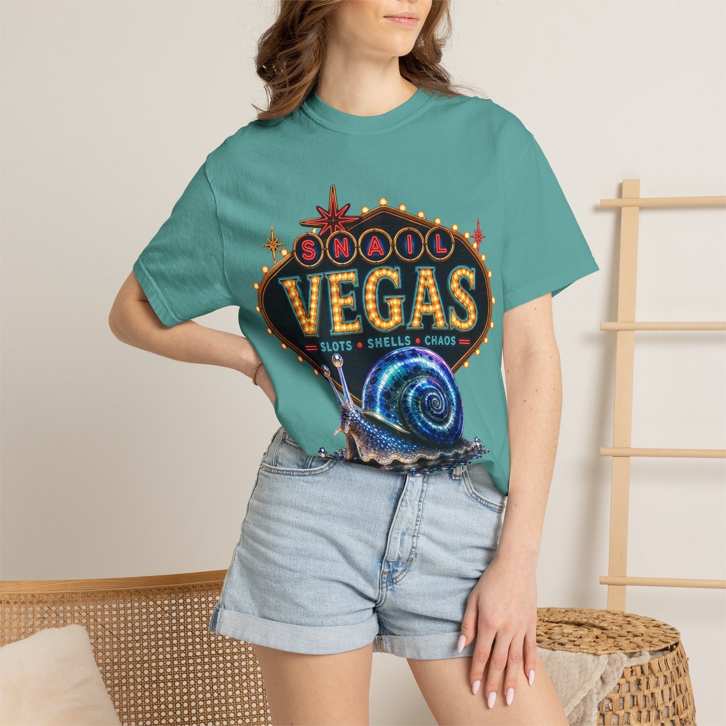 Snail Vegas Comfort Colors Tee 🎰🐌✨